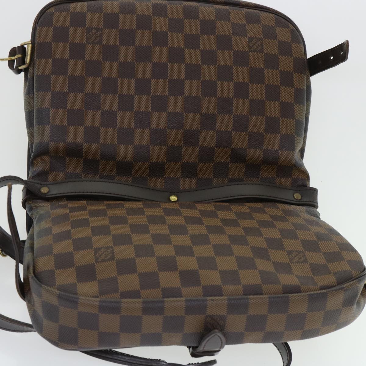 LOUIS VUITTON Damier Ebene Saumur 30 Shoulder Bag N48081 LV Auth 53062