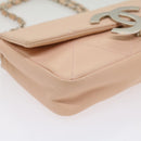 CHANEL Matelasse Chain Shoulder Bag Leather Pink CC Auth 53097V-14