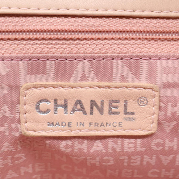 CHANEL Matelasse Chain Shoulder Bag Leather Pink CC Auth 53097V