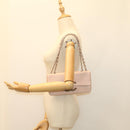 CHANEL Matelasse Chain Shoulder Bag Leather Pink CC Auth 53097V-21