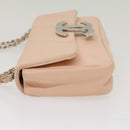 CHANEL Matelasse Chain Shoulder Bag Leather Pink CC Auth 53097V-4