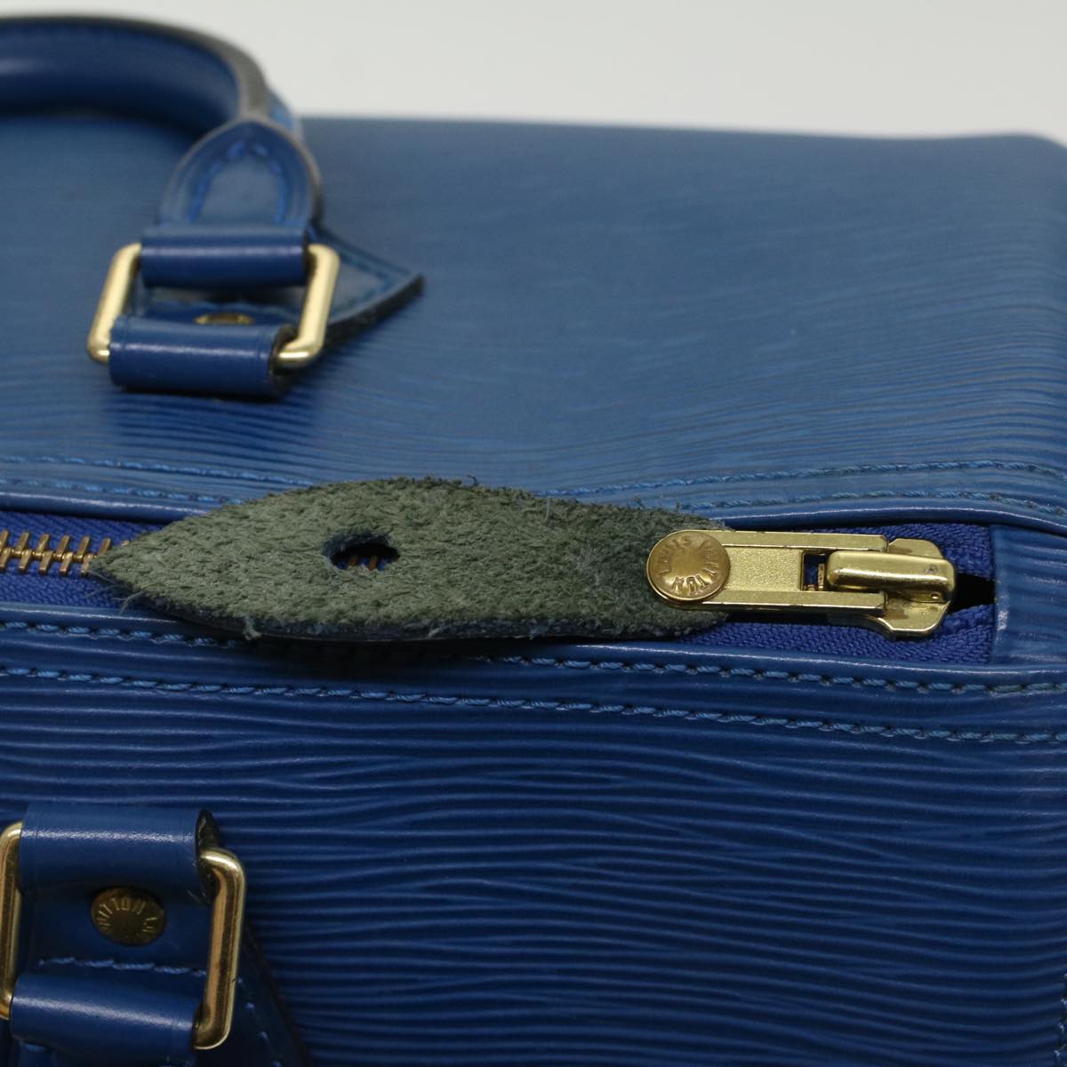 LOUIS VUITTON Epi Speedy 30 Hand Bag Toledo Blue M43005 LV Auth 53230