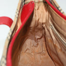 Burberrys Nova Check Hand Bag Canvas Beige Red Auth 53246-20