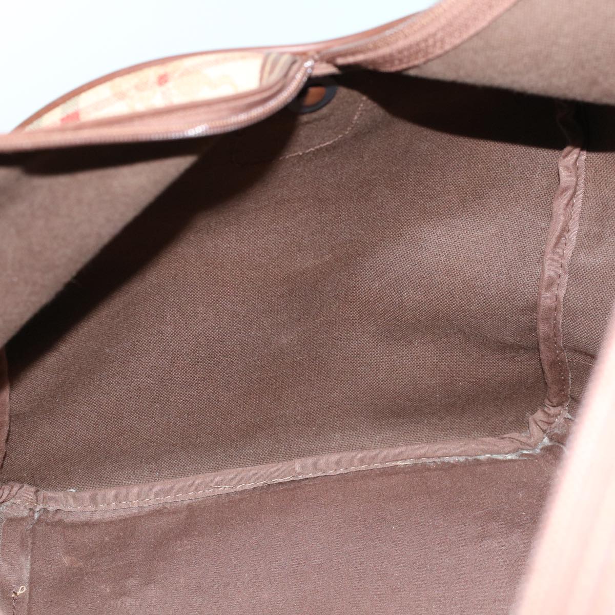 Burberrys Nova Check Boston Bag PVC Leather 2way Beige Brown Auth 53248