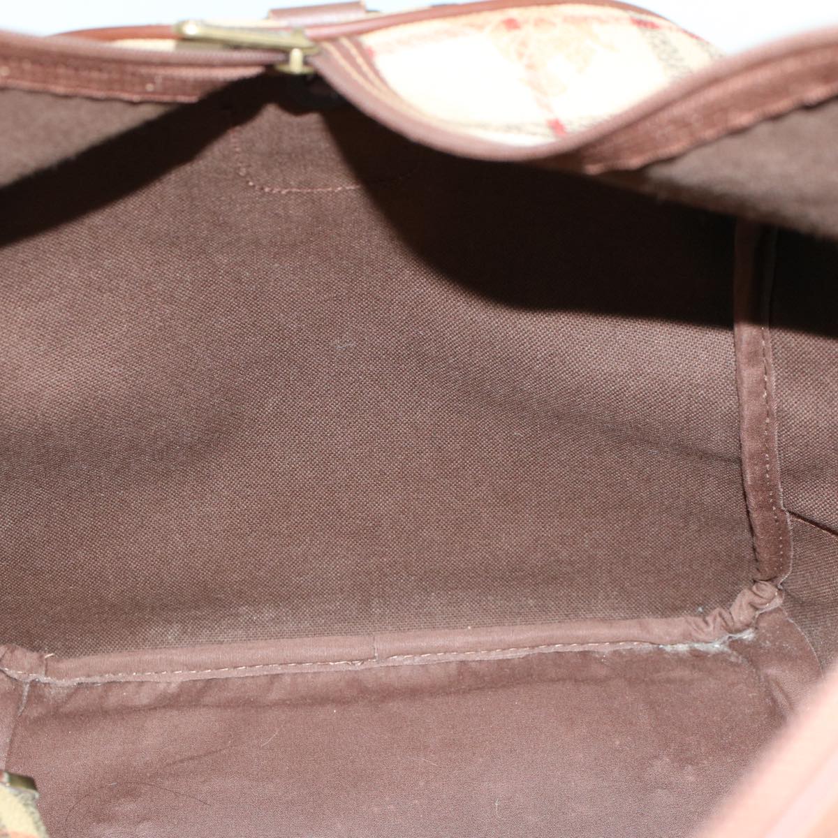 Burberrys Nova Check Boston Bag PVC Leather 2way Beige Brown Auth 53248