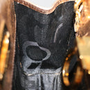 Salvatore Ferragamo Gancini Chain Shoulder Bag Leather Gold Auth 53278-19