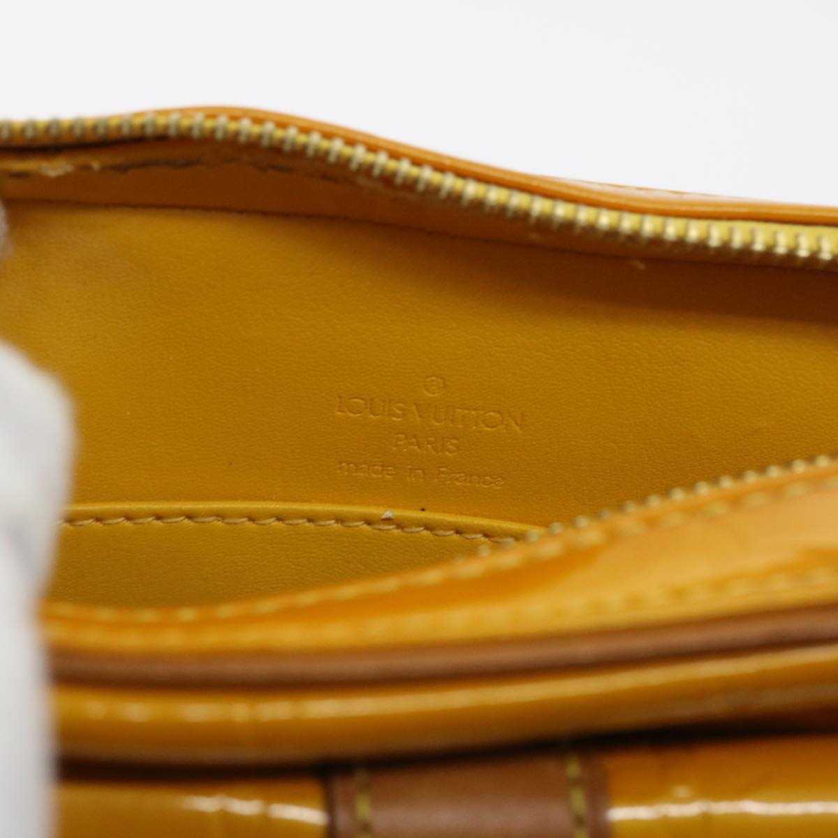 LOUIS VUITTON Monogram Vernis Christy MM Shoulder Bag Jaune M91108 LV Auth 53299