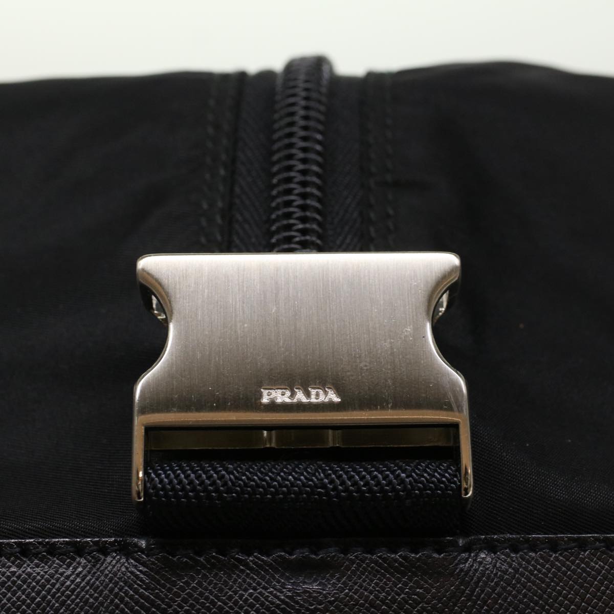 PRADA Boston Bag Nylon 2way Black Auth 53383