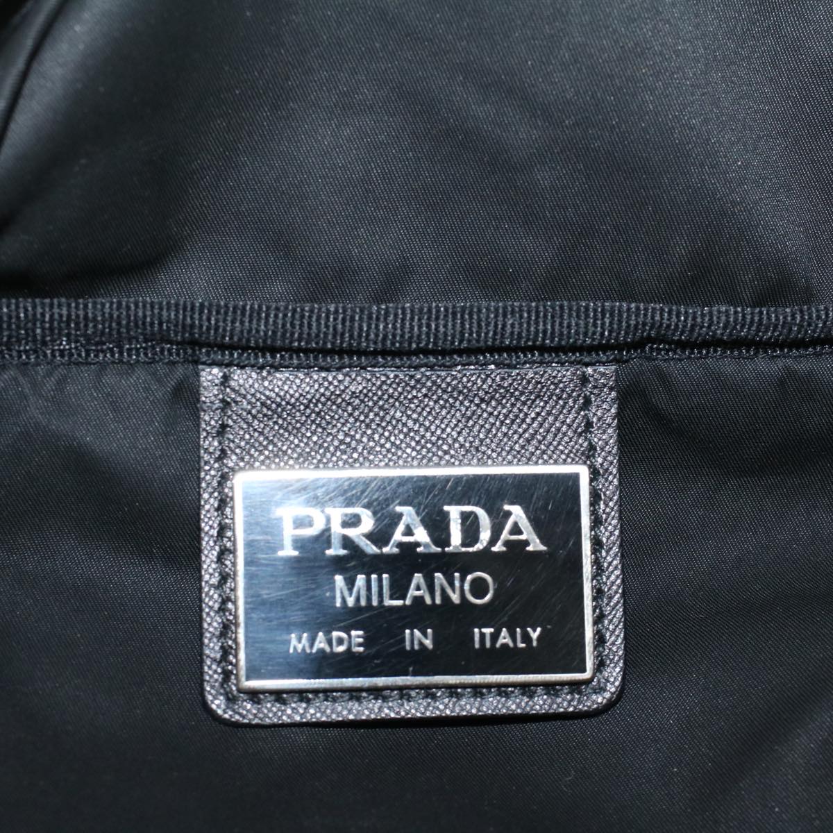 PRADA Boston Bag Nylon 2way Black Auth 53383