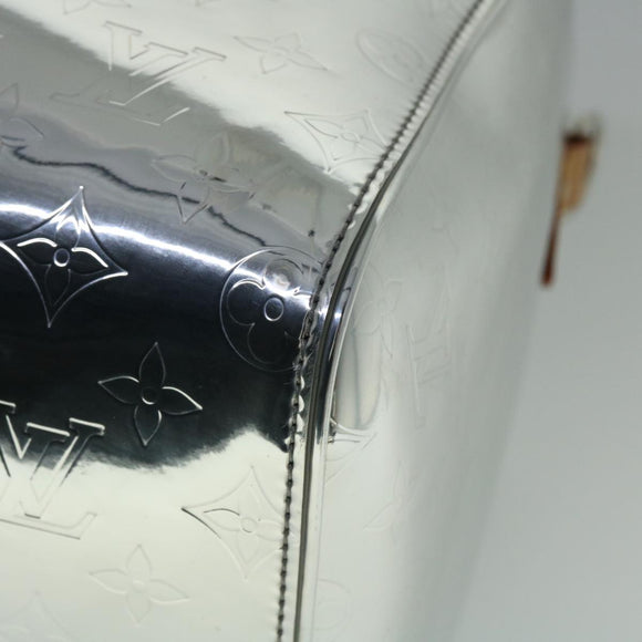 LOUIS VUITTON Mirror Keepall Bandouliere 50 Bag Silver M45886 LV Auth 53414S
