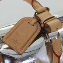 LOUIS VUITTON Monogram Keepall Bandouliere 50 Bag Silver M45886 LV Auth 53414S-17