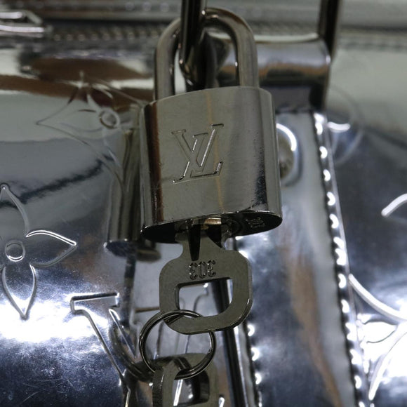 LOUIS VUITTON Mirror Keepall Bandouliere 50 Bag Silver M45886 LV Auth 53414S