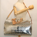 LOUIS VUITTON Monogram Keepall Bandouliere 50 Bag Silver M45886 LV Auth 53414S-25