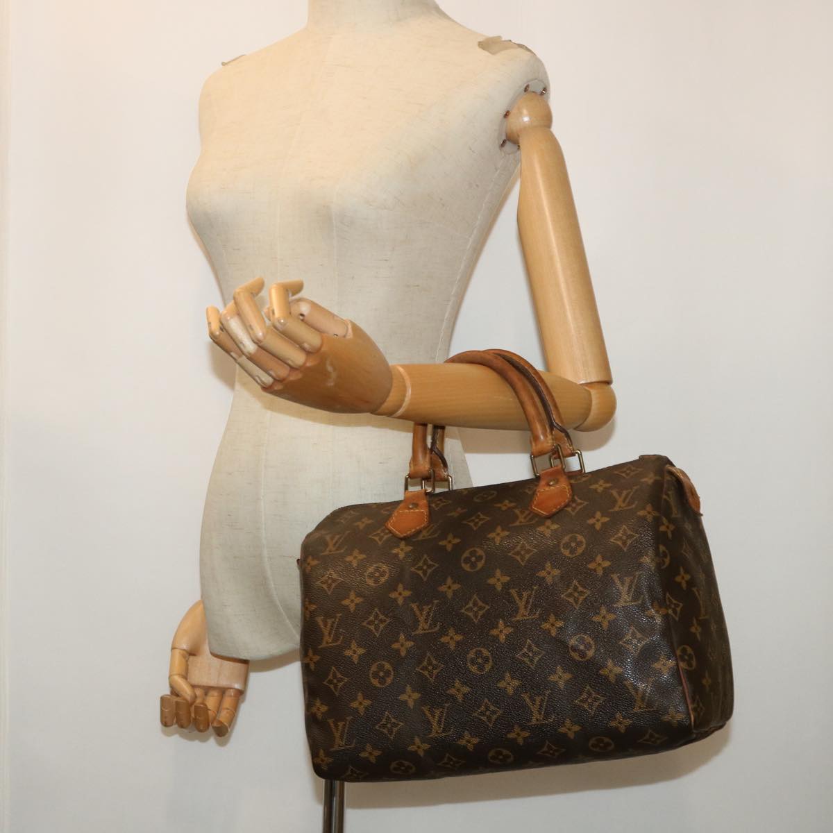 LOUIS VUITTON Monogram Speedy 30 Hand Bag M41526 LV Auth 53618