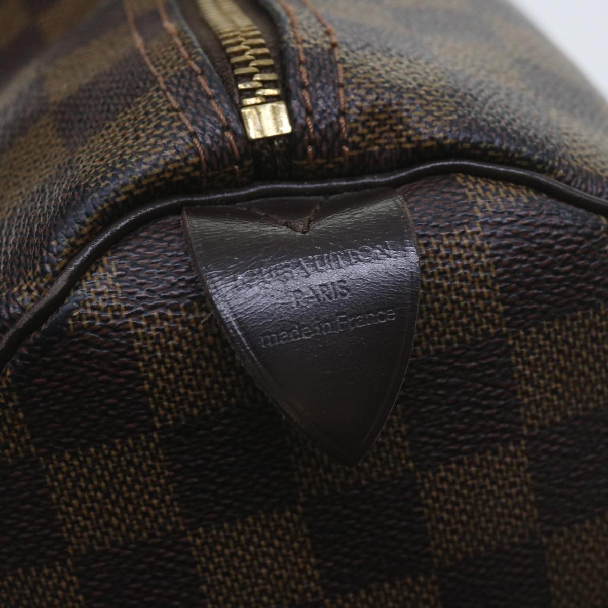 LOUIS VUITTON Damier Ebene Speedy 35 Hand Bag N41363 LV Auth 53620