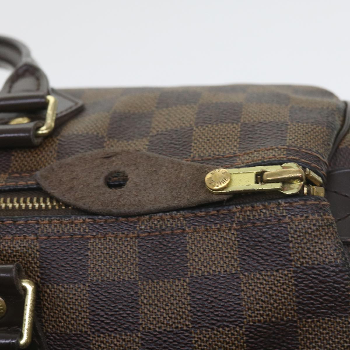 LOUIS VUITTON Damier Ebene Speedy 35 Hand Bag N41363 LV Auth 53620