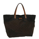 GUCCI GG Canvas Tote Bag Nylon Brown Auth 53670-1