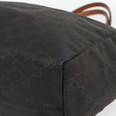 GUCCI GG Canvas Tote Bag Nylon Brown Auth 53670-8