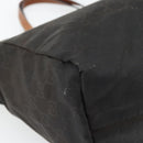 GUCCI GG Canvas Tote Bag Nylon Brown Auth 53670-17
