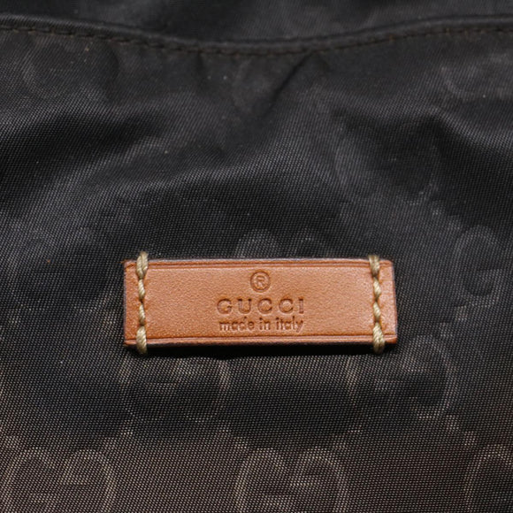 GUCCI GG Canvas Tote Bag Nylon Brown Auth 53670