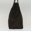 GUCCI GG Canvas Tote Bag Nylon Brown Auth 53670-3