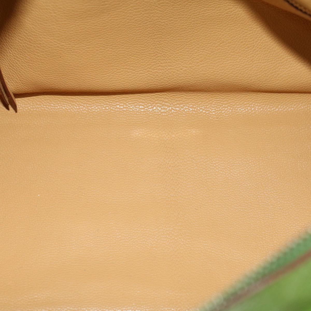 PRADA Hand Bag Leather Green Auth 53715