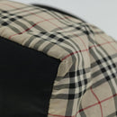 BURBERRY Nova Check Blue Label Hand Bag Nylon Leather Beige Black Auth 53723-15