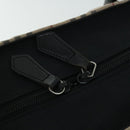 BURBERRY Nova Check Blue Label Hand Bag Nylon Leather Beige Black Auth 53723-19