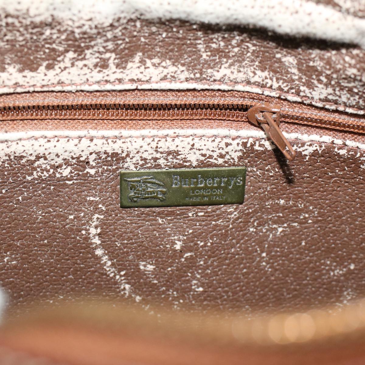 Burberrys Nova Check Shoulder Bag PVC Leather Beige Brown Auth 53729