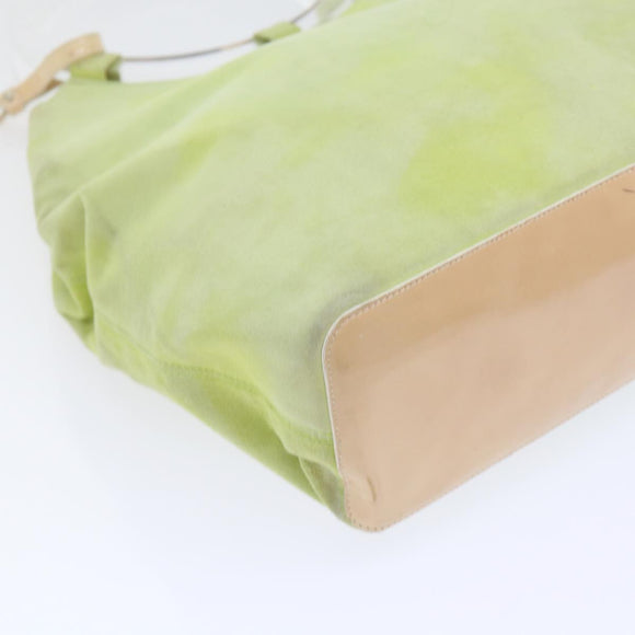 CELINE Hand Bag Suede Green Auth 53736V