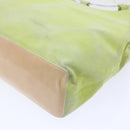 CELINE Hand Bag Suede Green Auth 53736V-17