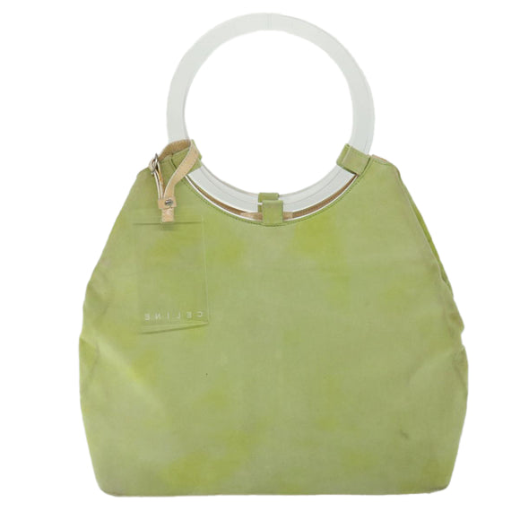 CELINE Hand Bag Suede Green Auth 53736V