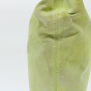 CELINE Hand Bag Suede Green Auth 53736V-5