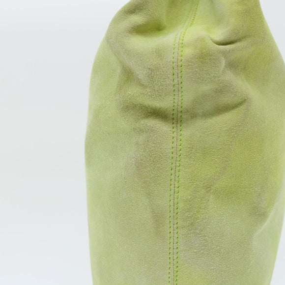 CELINE Hand Bag Suede Green Auth 53736V