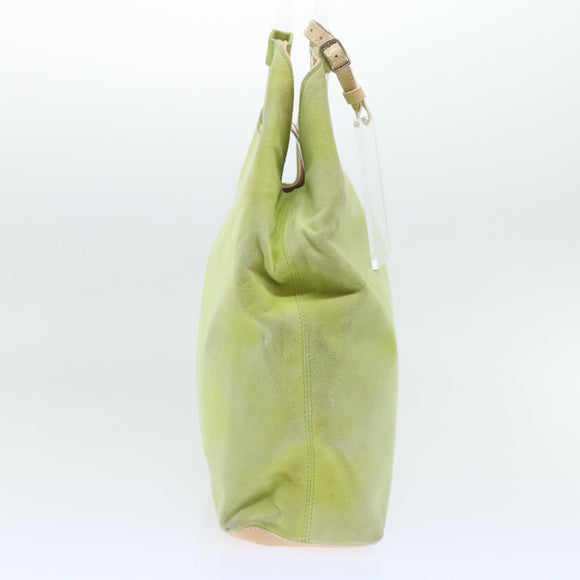 CELINE Hand Bag Suede Green Auth 53736V