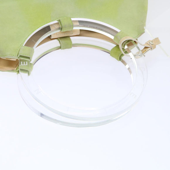 CELINE Hand Bag Suede Green Auth 53736V