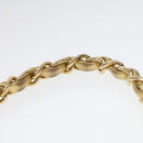 CHANEL Matelasse Turn Lock Chain Shoulder Bag Lamb Skin Gold CC Auth 53752SA-15