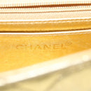 CHANEL Matelasse Turn Lock Chain Shoulder Bag Lamb Skin Gold CC Auth 53752SA-22