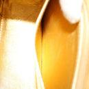 CHANEL Matelasse Turn Lock Chain Shoulder Bag Lamb Skin Gold CC Auth 53752SA-25