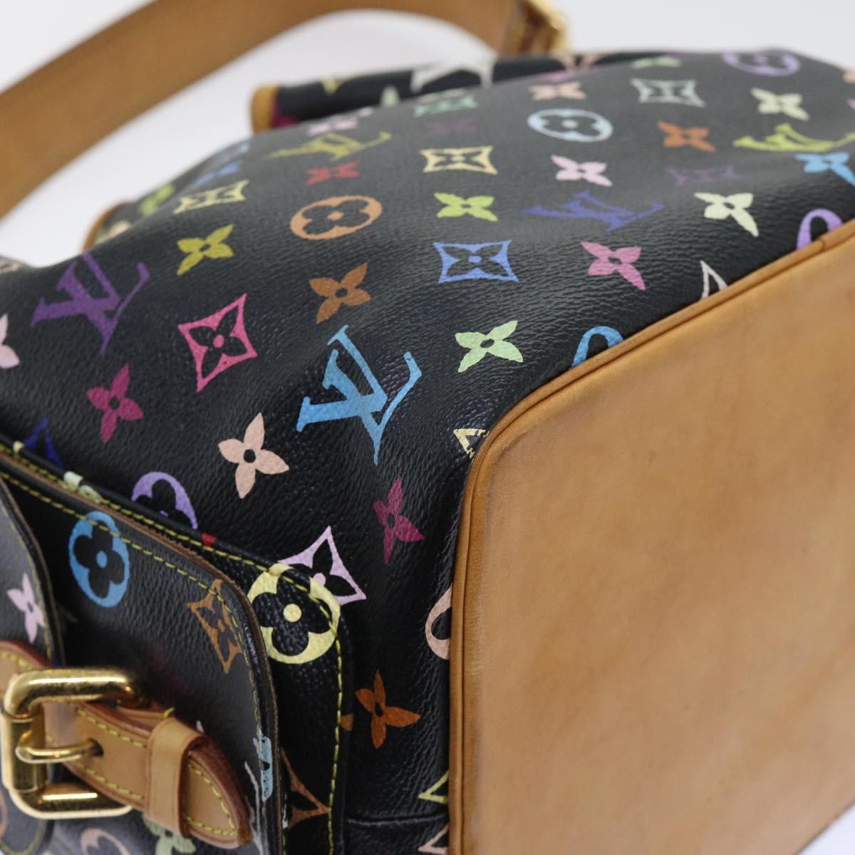 LOUIS VUITTON Monogram Multicolor Petit Noe Bag Black M42230 LV Auth 53756A