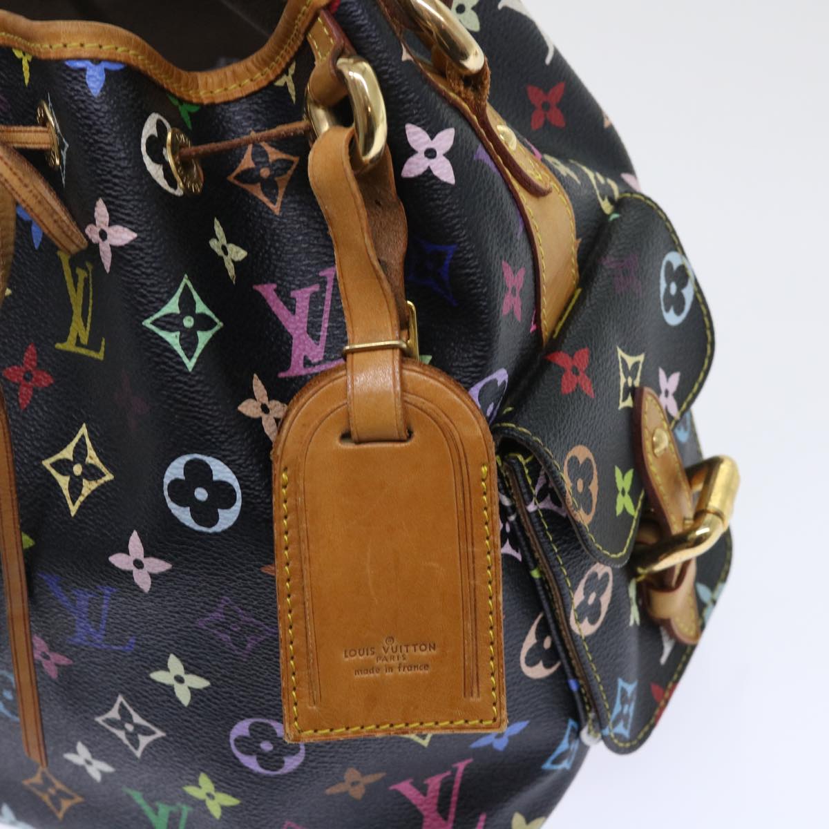 LOUIS VUITTON Monogram Multicolor Petit Noe Bag Black M42230 LV Auth 53756A