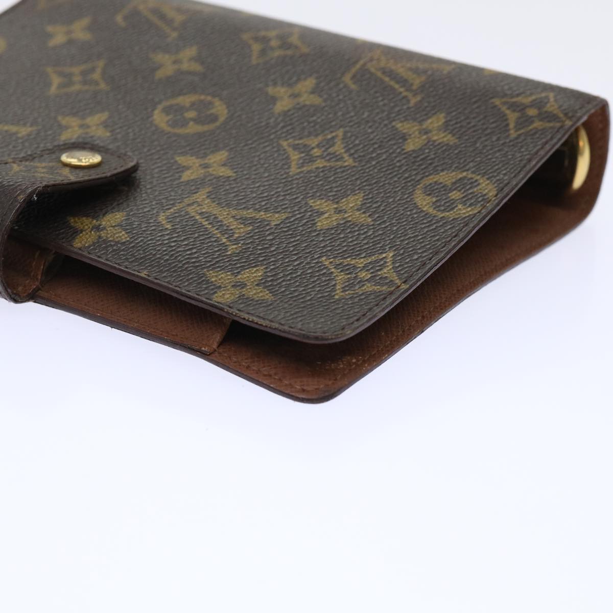 LOUIS VUITTON Monogram Agenda MM Day Planner Cover R20105 LV Auth 53870