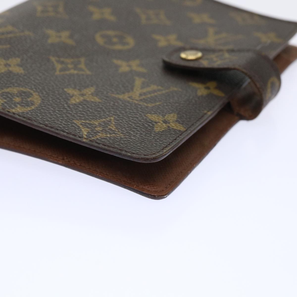 LOUIS VUITTON Monogram Agenda MM Day Planner Cover R20105 LV Auth 53870