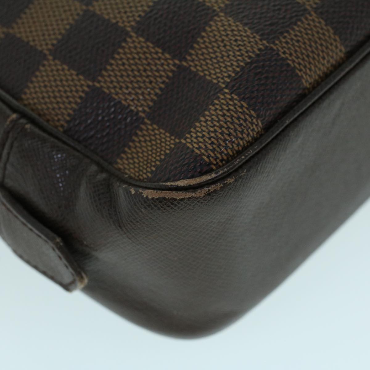 LOUIS VUITTON Damier Ebene Trousse Toilette Clutch Bag N47623 LV Auth 53877