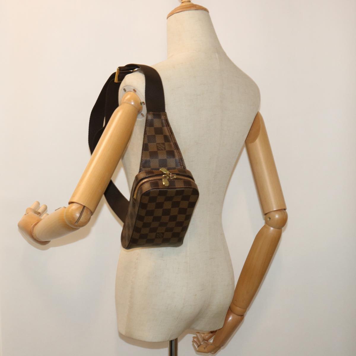 LOUIS VUITTON Damier Ebene Geronimos Shoulder Bag N51994 LV Auth 53918