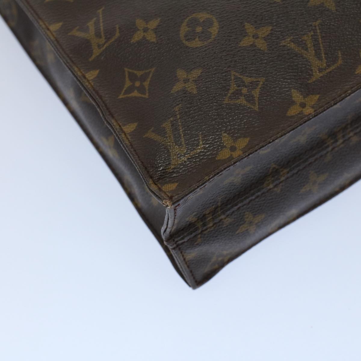 LOUIS VUITTON Monogram Sac Plat Hand Bag M51140 LV Auth 53921