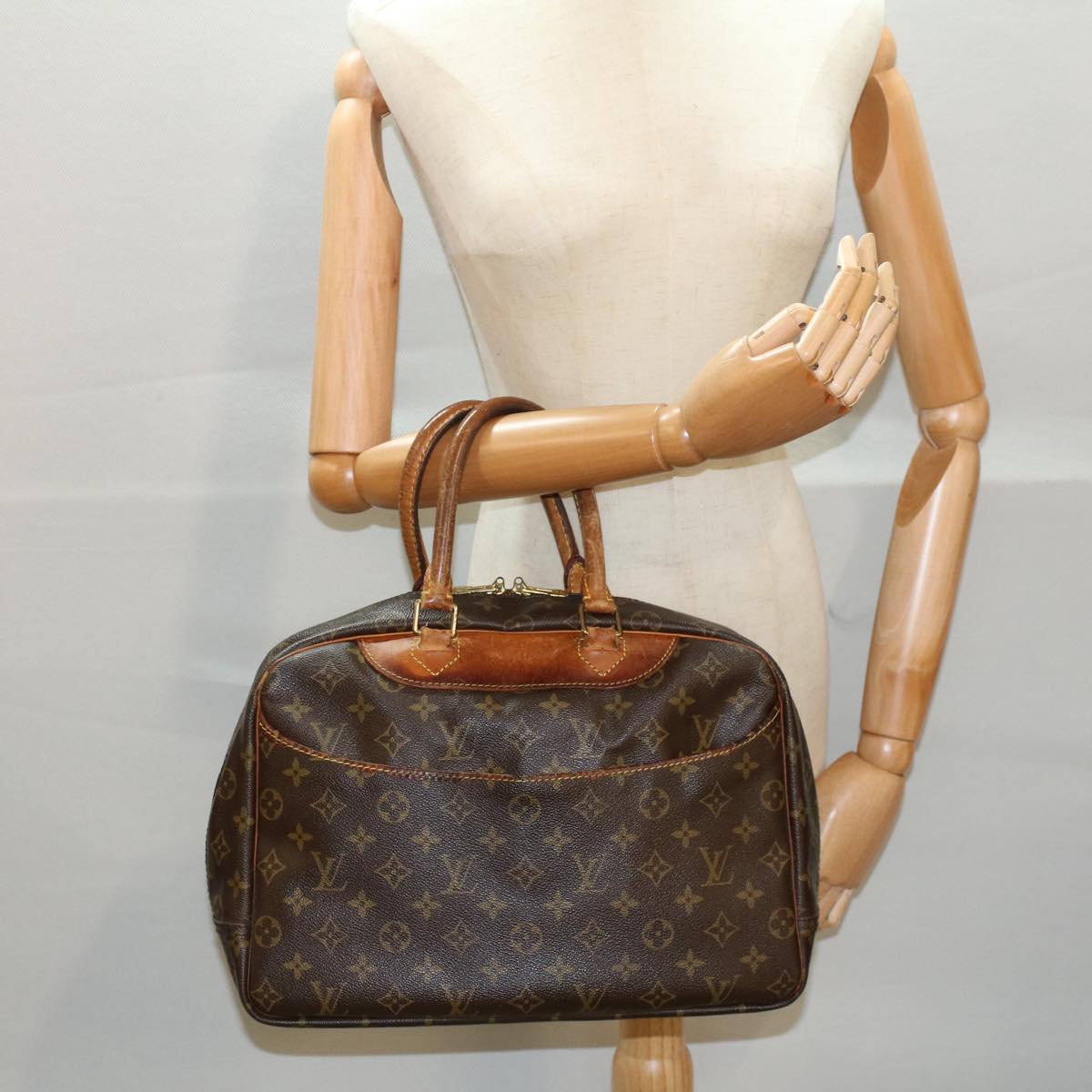 LOUIS VUITTON Monogram Deauville Hand Bag M47270 LV Auth 53935