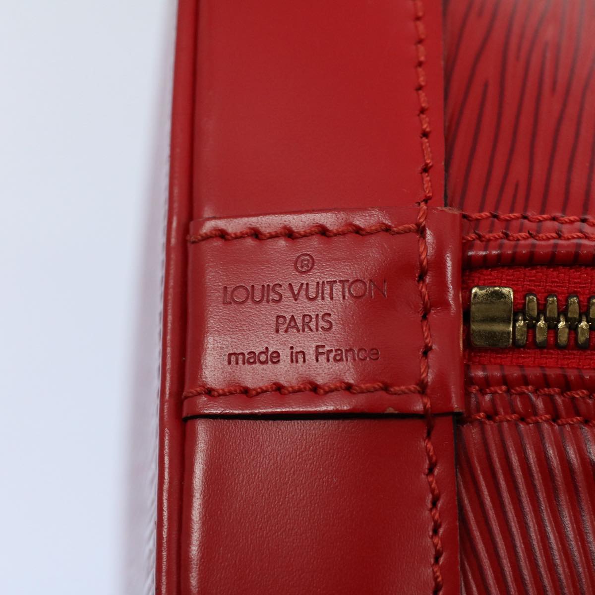 LOUIS VUITTON Epi Alma Hand Bag Castilian Red M52147 LV Auth 53991