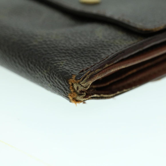 LOUIS VUITTON Monogram Portefeuille Elise Wallet M61654 LV Auth 54081