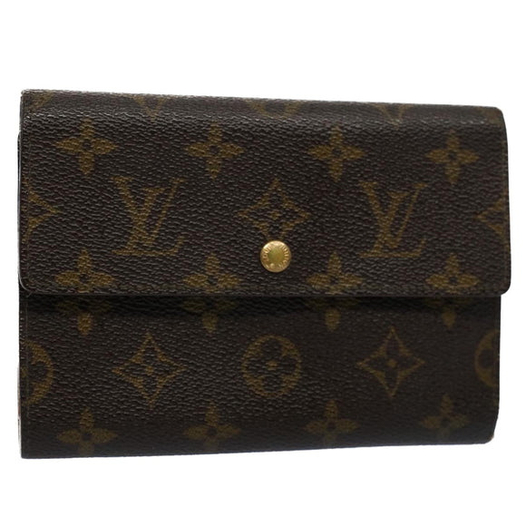 LOUIS VUITTON Monogram Porte Tresor Etui Papie Wallet M61202 LV Auth 54090